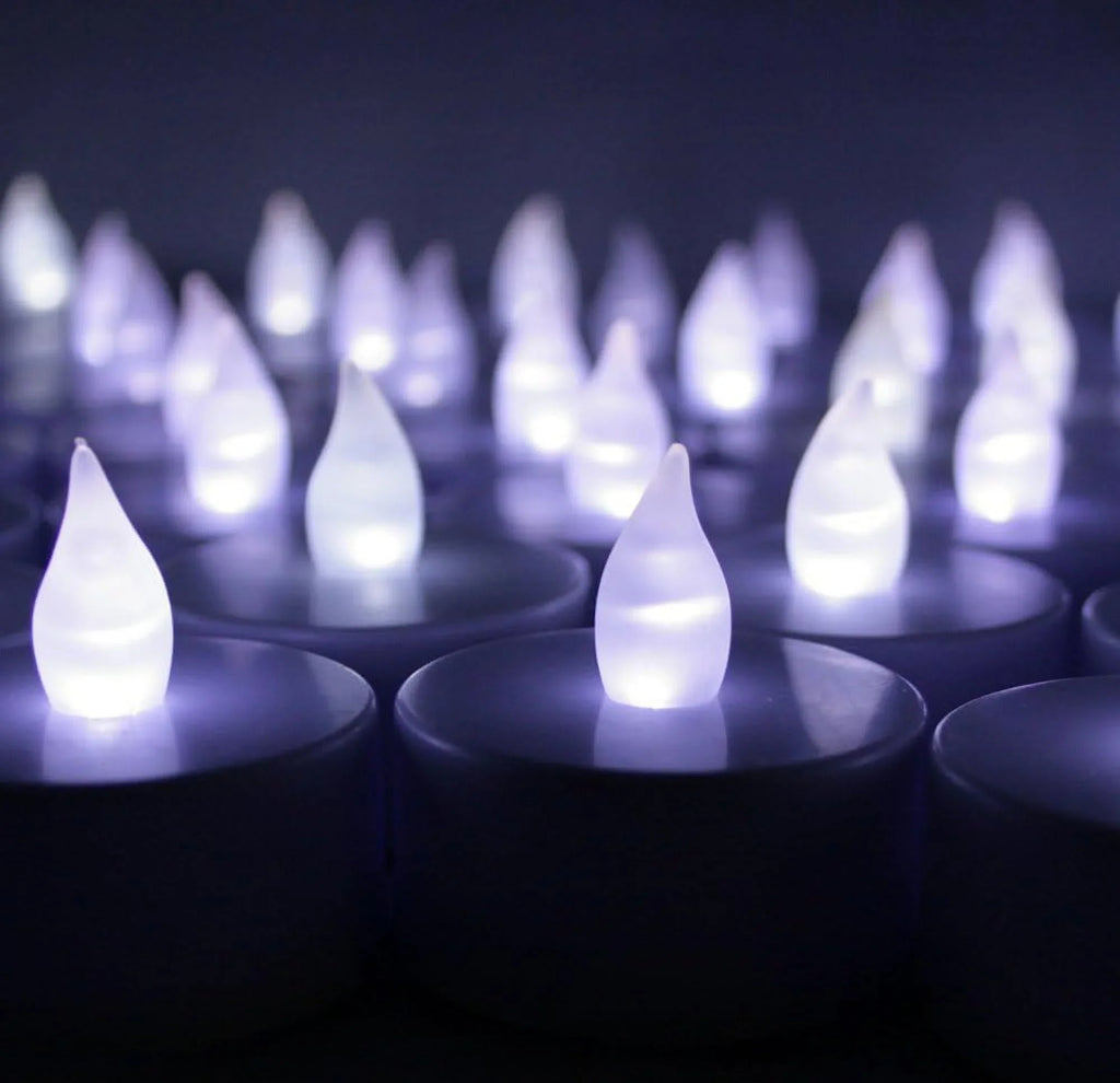 60 PCS Baery Operaed Flameless Flickering LED ealighs Candles For Wedding, Luminary Bags, Decoraions, Cenerpieces, Holidays~ Cool Whie