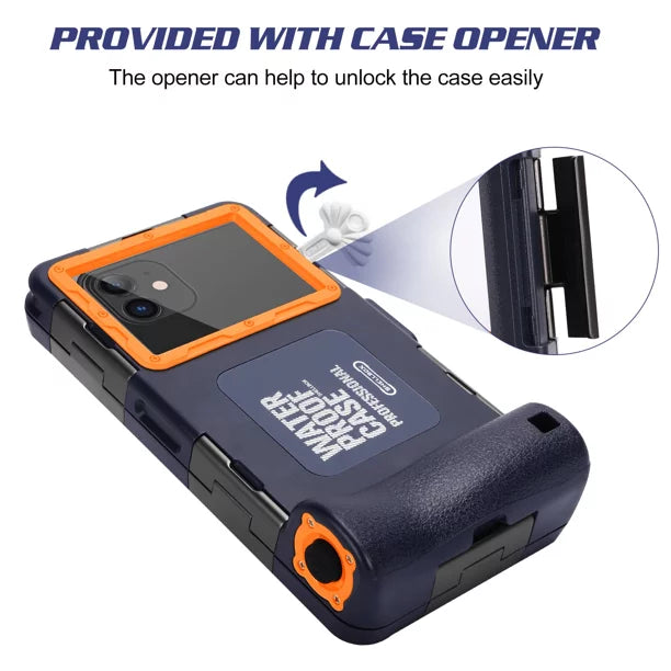 UrbanX Professional [15m/50ft] Swimming Diving Surfing Snorkeling Photo Video Waterproof Protective Case Underwater Housing for verykool s4513 Luna II And all Phones Up to 6.9 Inch LCD with Lanyard