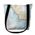 Crystal River to Horseshoe Point, FL Nautical Map Tote Bag - Medium. 16 x 16 in