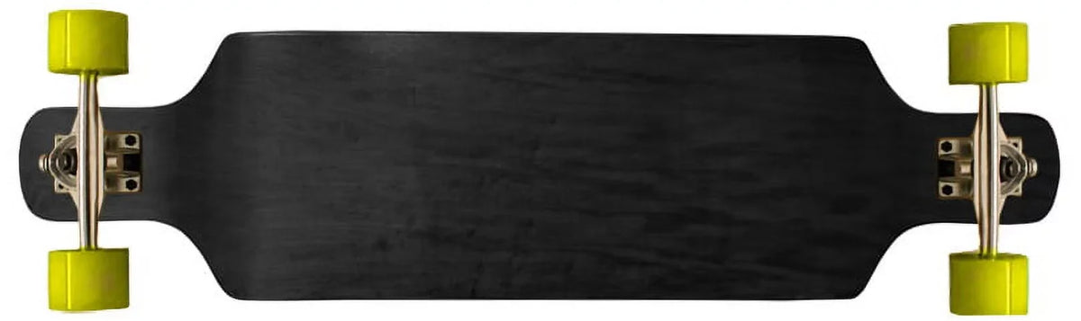 Drop Down Longboard Complete Black Concave Maple Symmetrical Shape 76mm Wheels