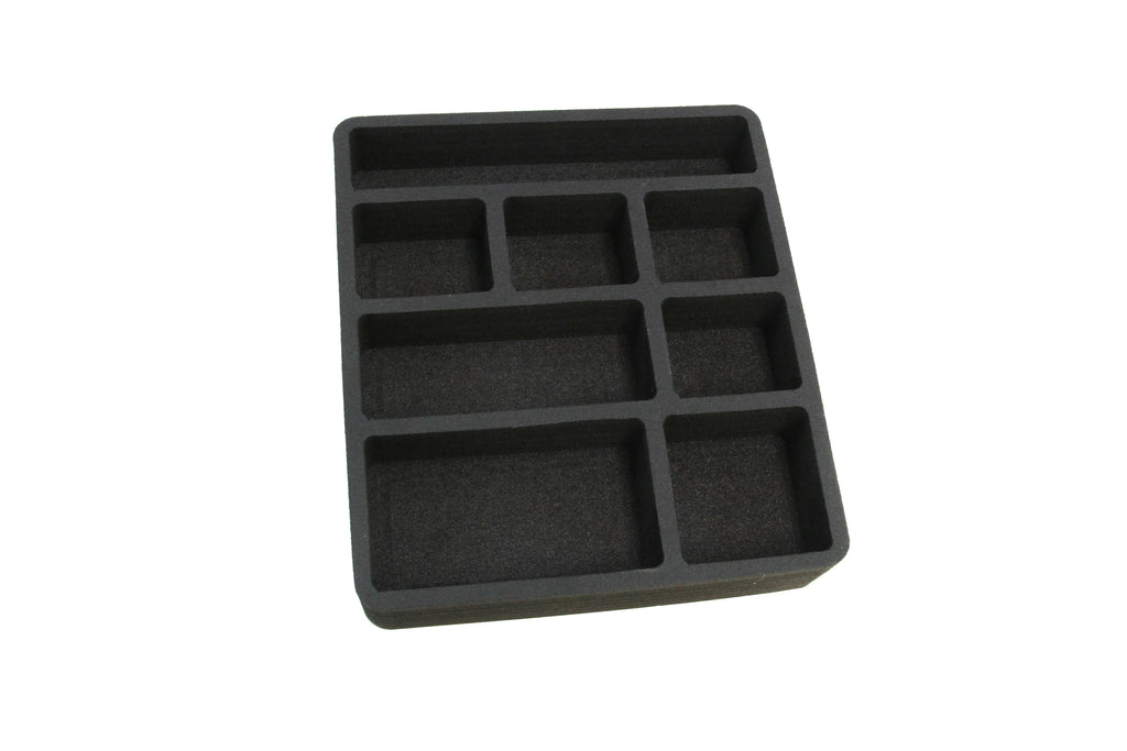 Polar Whale 4 Piece Desk Drawer Organizers Tray Non-Slip Waterproof Insert for Office Home Shop Garage  12 X 10.5 X 2 Inches Black 8 Compartments Extra Deep Set of 4