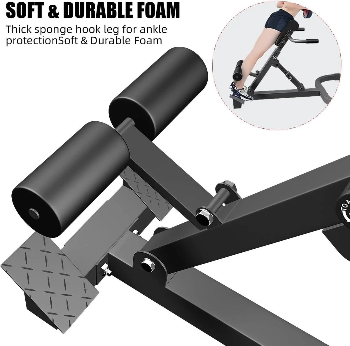 Denest Roman Chair Back Extension Machine - Lower Back Hyperextension Bench -Adjustable