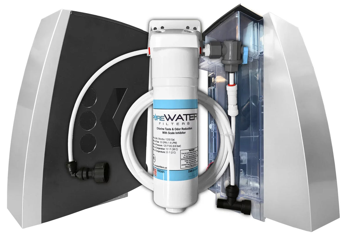 Keurig B150, K150, B155, K155 All-in-one Direct aqua Line Plumb and Filter Kit for Keurig Brewers by PureWater Filters