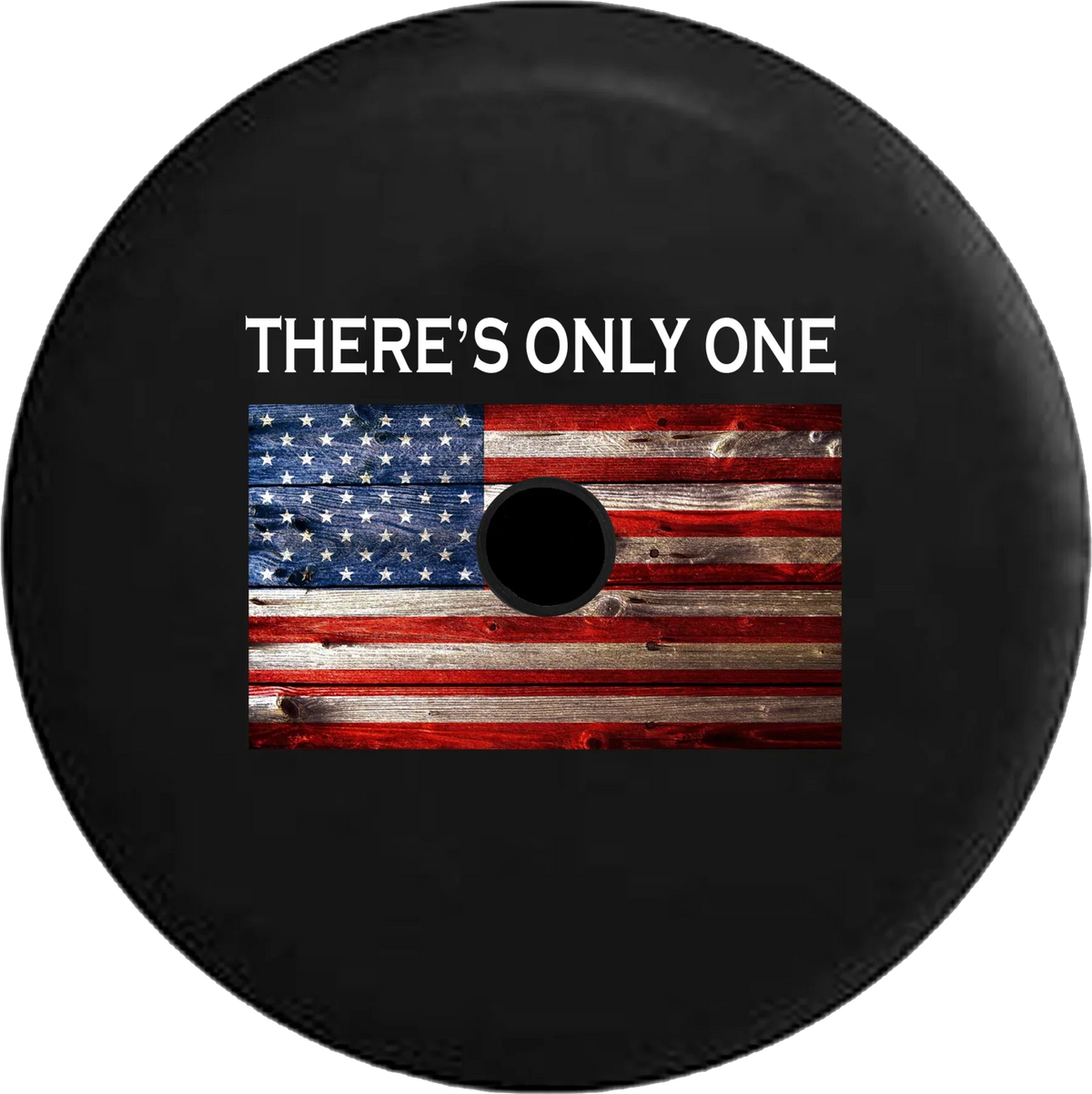 2018 2019 Wrangler JL Backup Camera There is Only One American Vintage Rustic USA Flag Spare Tire protector for Jeep RV 33 Inch