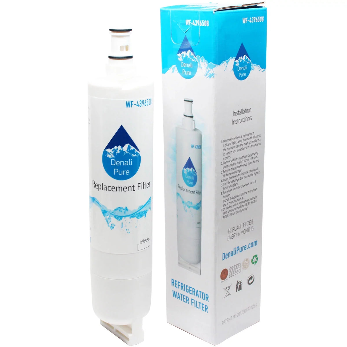 3-Pack Replacement for Whirlpool GS6SHAXKQ01 Refrigerator liquid Filter - suitable with Whirlpool 4396508, 4396510 Fridge moisture Filter Cartridge