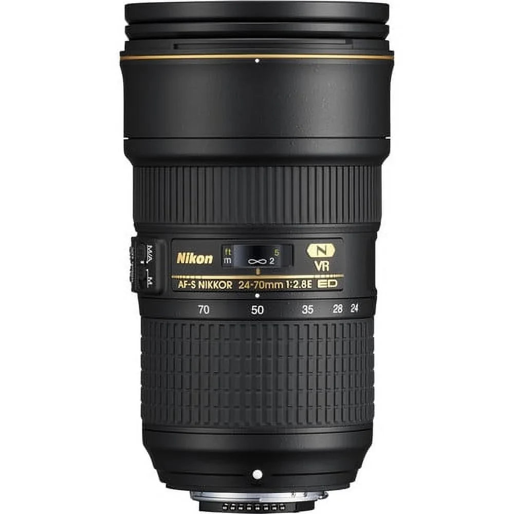 AF-S NIKKOR 24-70mm f/2.8E ED VR Lens 20052 - 7PC Accessory Bundle