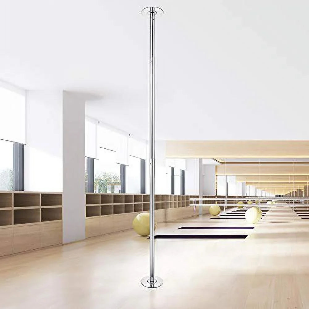 AW 9.25 FT Portable Dance Pole Kit Static Spinning Pole Dancing Pole Strip Poles for Home Removable 45mm Dance Pole Gym Party Club Exercise Fitness Silver/Black/Colorful/Gold, Max Load 1102 Lbs