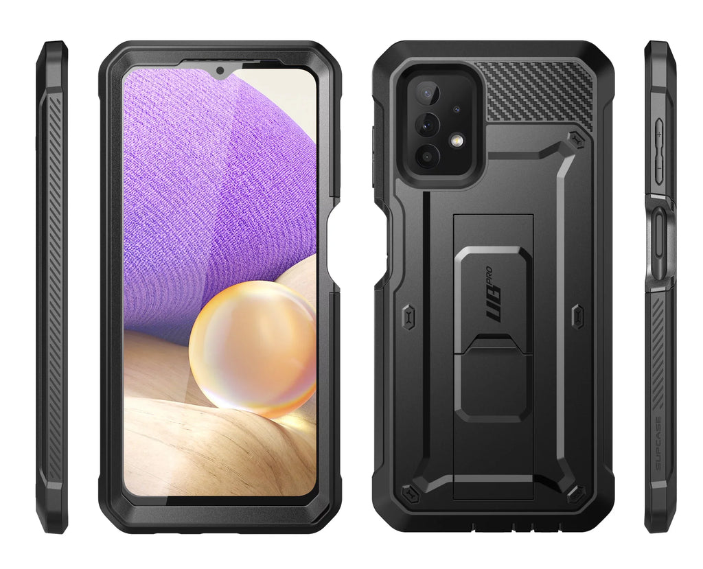SUPCASE Unicorn Beetle Pro Series Case Designed for  Galaxy A32 5G [Not Fit 4G Version], Full-Body Rugged Holster & Kickstand Case with Built-in Screen Protector (Black)