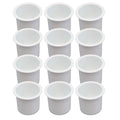 12 Cup Holder Plastic Pocket Recessed Drop In Insert Universal for craft RV Car Truck Sofa Game Table Marine Pontoon Motorhome Camper White