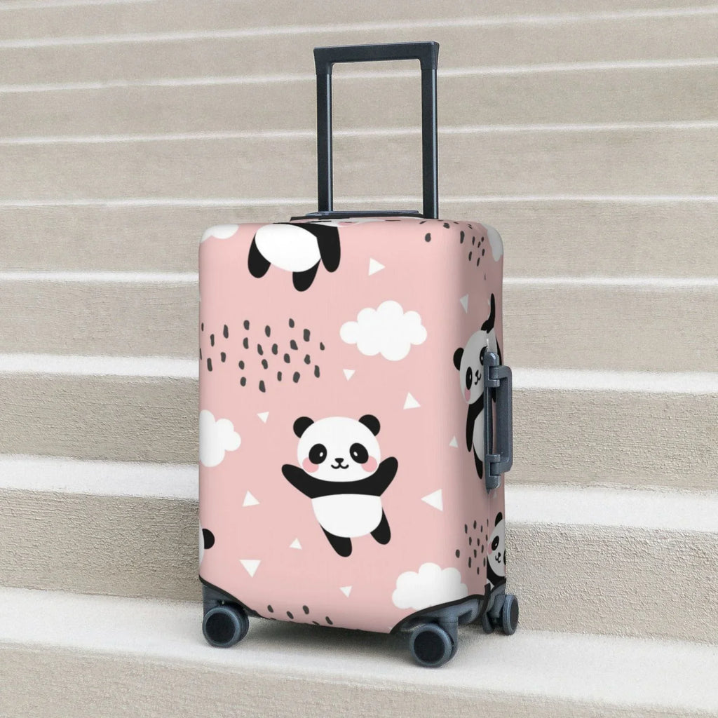 Bingfone Panda Flying In The Sky Between Clouds And Star Luggage wrap Washable Suitcase shield Protector Anti-Scratch Suitcase wrap Fits 18-32 Inch Luggage