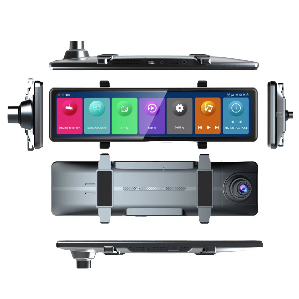 GoolRC Dash Camera,Dash Cam 3 Cameras Mirror Bt Car Bt Car Video 2.5k Clear Car Cam 12in 2.5k Car Camera 12in 2.5k Clear Rearview Mirror Bt Touched Screen Car Rearview Mirror Cameras 12in Touched