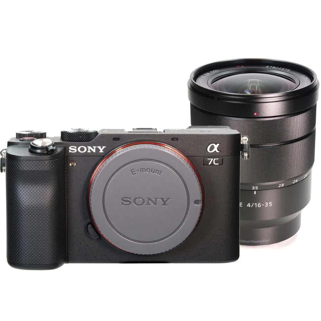 Alpha a7C 24.2MP Built-In Wi-Fi Mirrorless Digital Camera Black with T* FE 16-35mm f/4 ZA OSS Lens