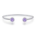 Lafonn Birthstone Sterling Silver Platinum Plated Lassire FEBRUARY Bracelet (Appx CTTW: 1.26 cts.)