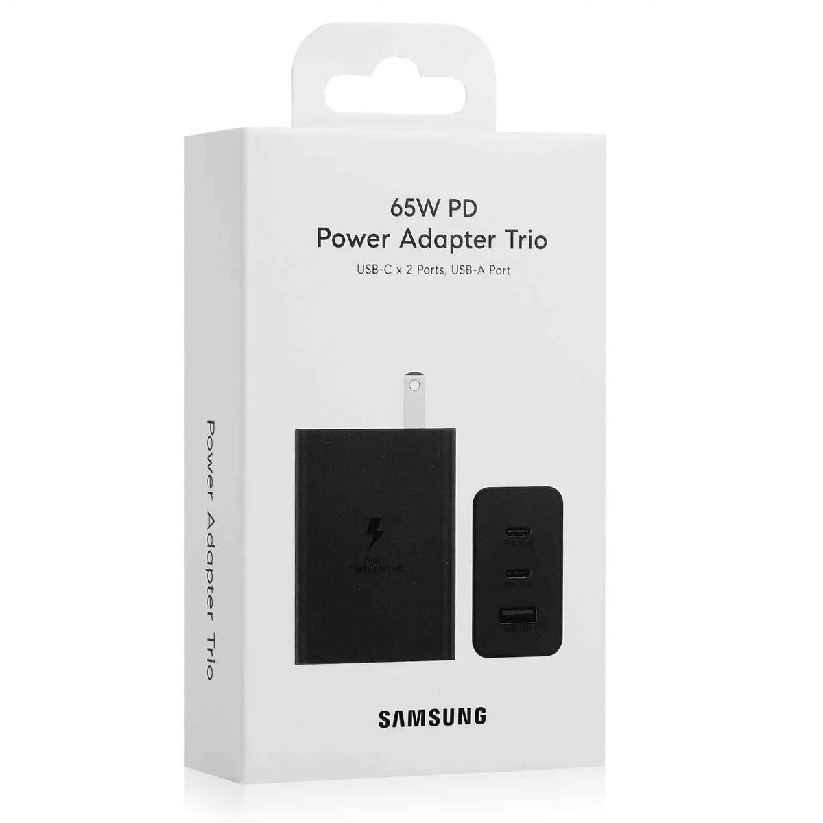65W Fast Travel Charger with 3 Ports - USB & Dual USB-C - High-Speed Charging for Xperia Z3v/Z3/Z3 Compact/Z2 Tablet LTE/Z2 Tablet Wi-Fi iPhone,  Galaxy, Laptops, Phones Google Pixel, MacBook