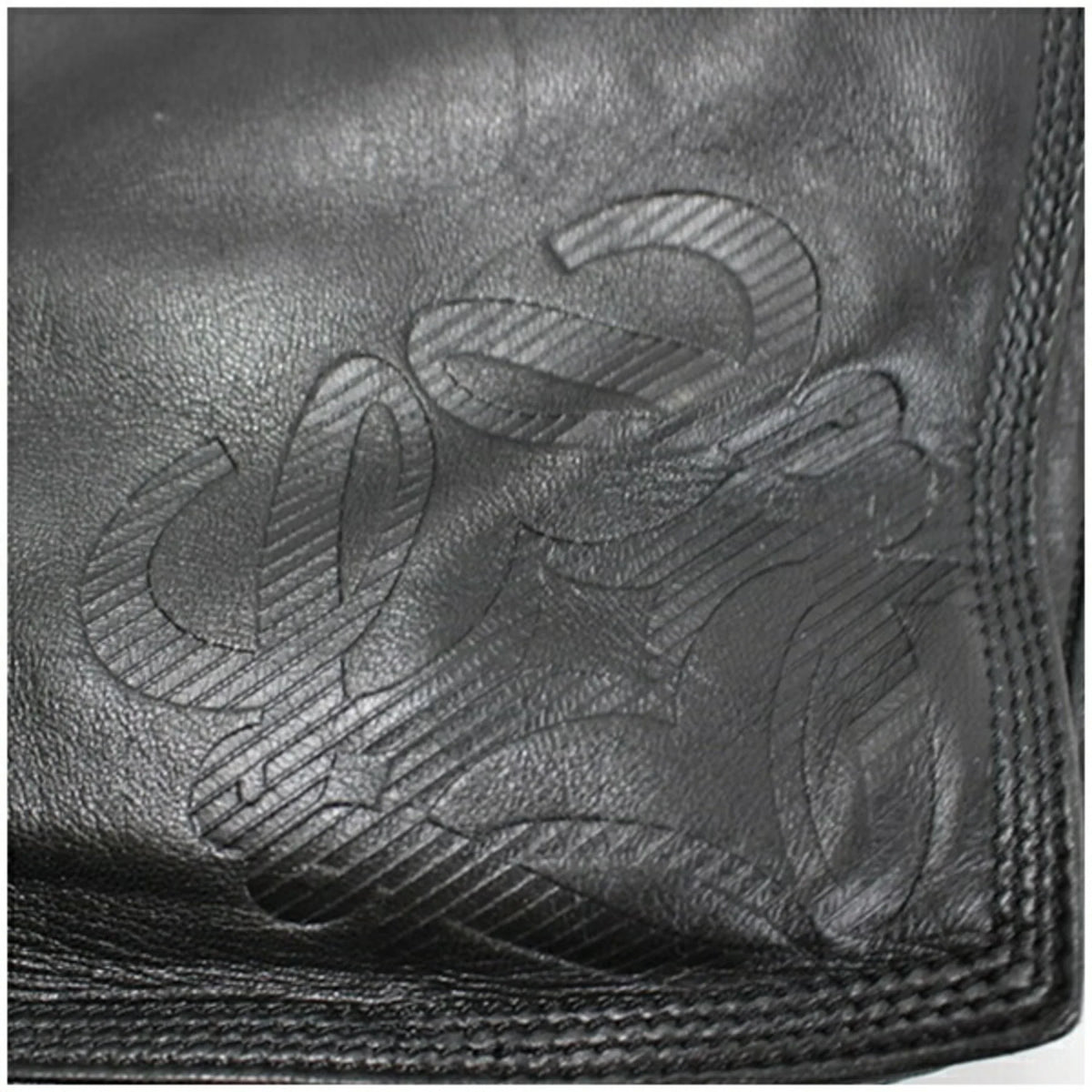 Pre-Owned LOEWE Anagram Shoulder Bag Leather Black Women's Soft (Fair)