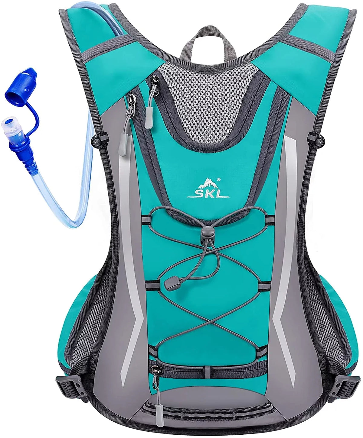 SKL Hydration Pack Hydration Backpack Vest with moisture Bladder 2L, Daypack Insulated Adjustable moisture Backpack Lightweight Fits Men Women for Running Cycling Biking Hiking Climbing,Green