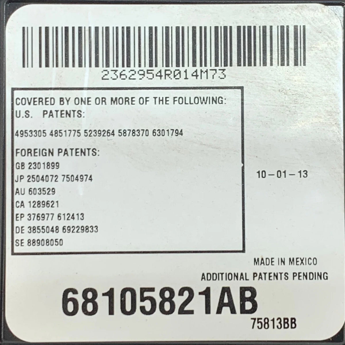 Pre-Owned 2013-2015 Dodge Ram 1500 Overhead Roof Console Gray/Black OEM (Good)
