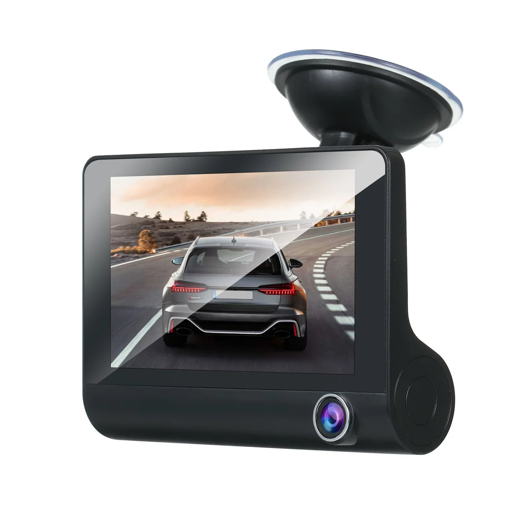 Tomshoo 1080P Full Dash Cam with 4 Inch IPS Screen, Front and Rear Dual Camera, Wide Angle Vision, Loop Recording Drive Safely with this Dash Cam!