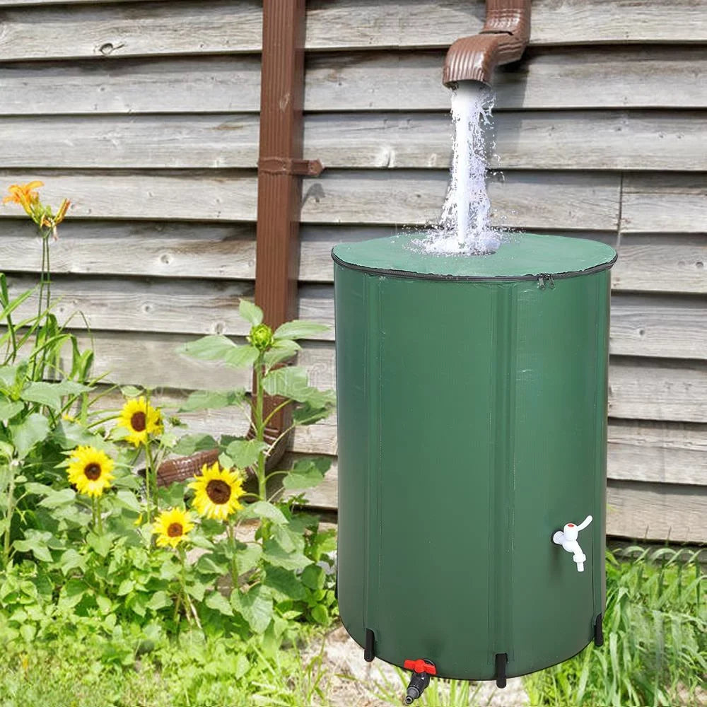 Ktaxon 100 Gallon Collapsible Rain Barrel, Portable moisture Storage Tank