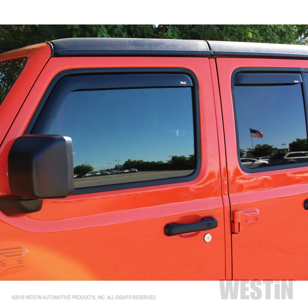 Westin 72-51499 In-Channel Wind Deflector Fits 18-23 Wrangler (JL) Fits select: 2021 JEEP WRANGLER UNLIMITED SPORT, 2018-2019 JEEP WRANGLER UNLIMITED SAHARA