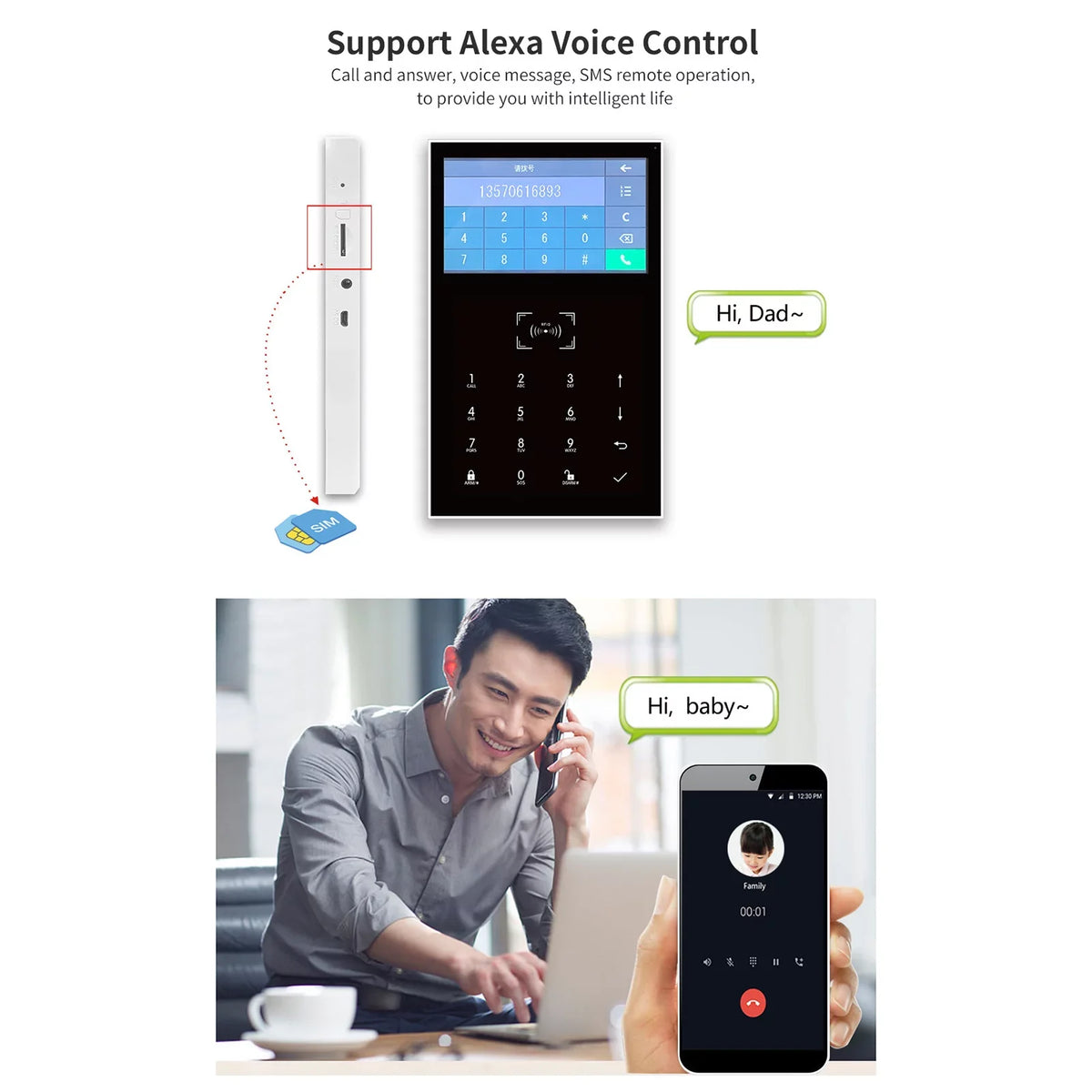 Carevas All Touch USB Screen Wireless WIFI GSM RFID Burglar System Smart Home DIY APP Smart Life