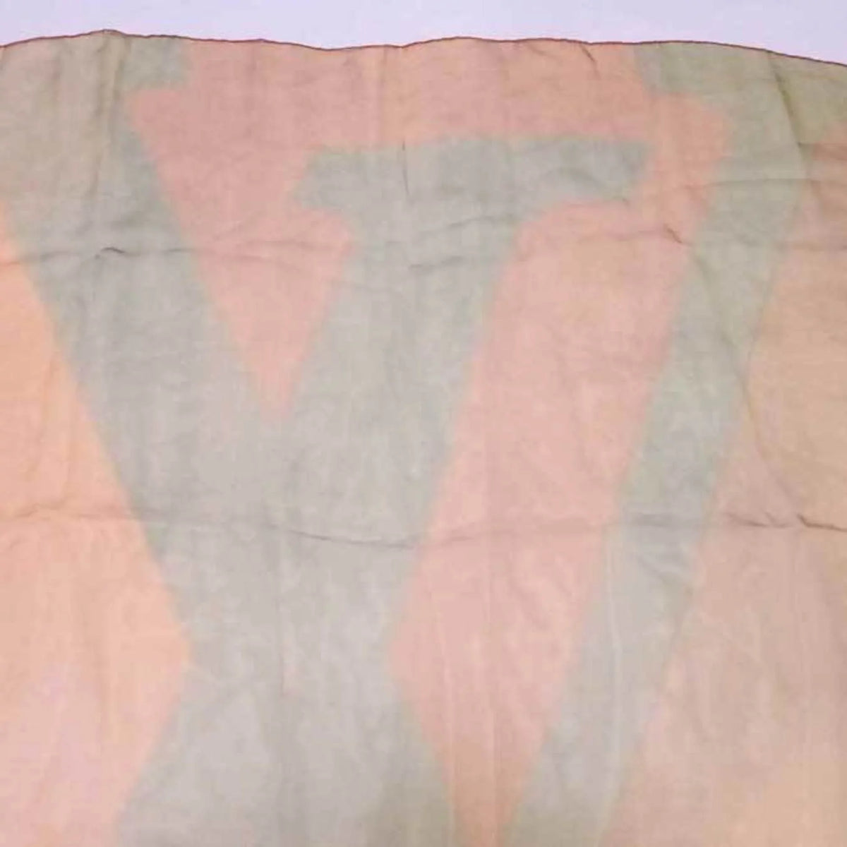 Pre-Owned Louis Vuitton Scarf LV Logo Orange x Yellow Green 100% Silk Women's (Good)