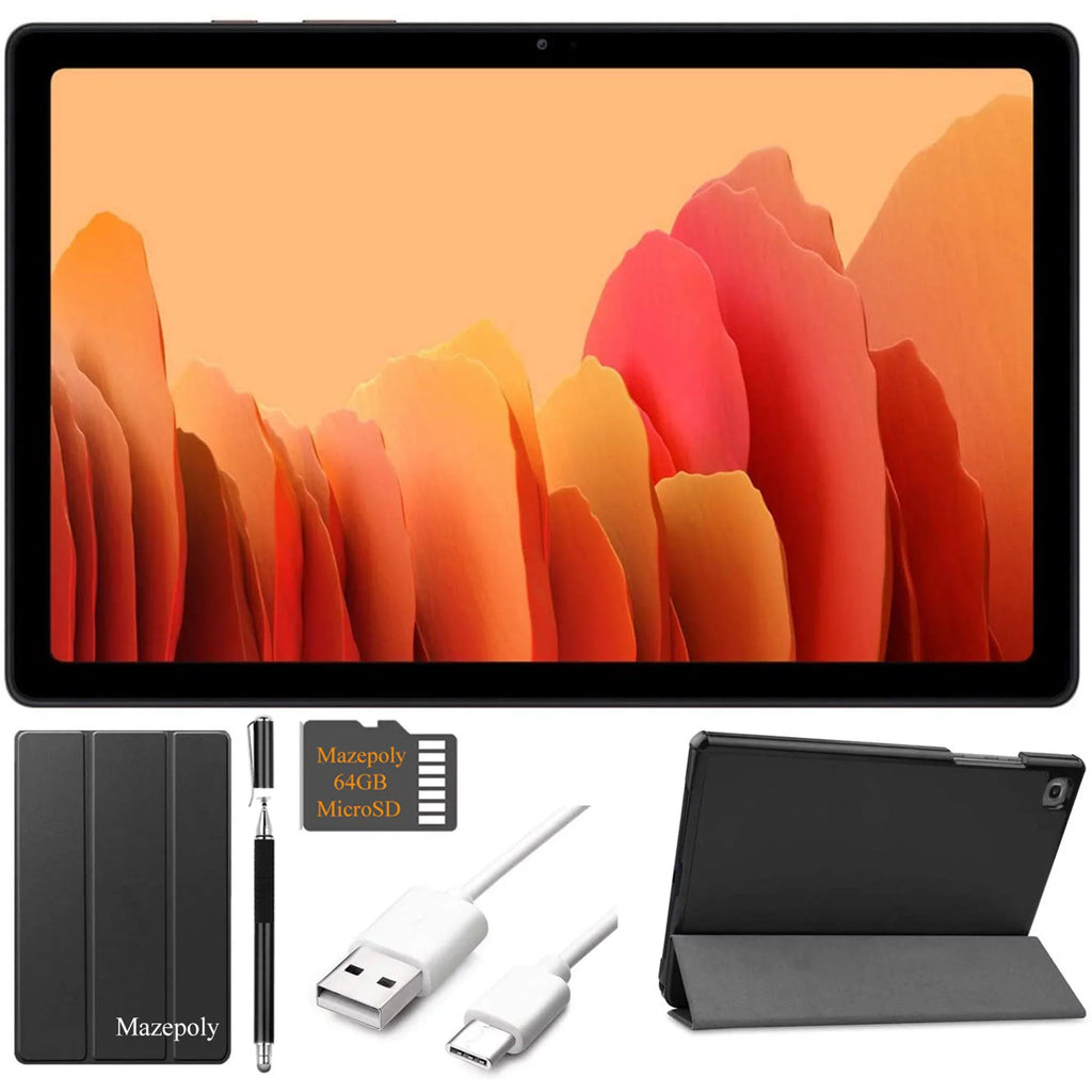 2021  Galaxy Tab A7 10.4'' (2000x1200) TFT Display Wi-Fi Tablet Bundle, 3GB RAM, Bluetooth, Android 10 OS (64GB, Gold) with Mazepoly Accessories