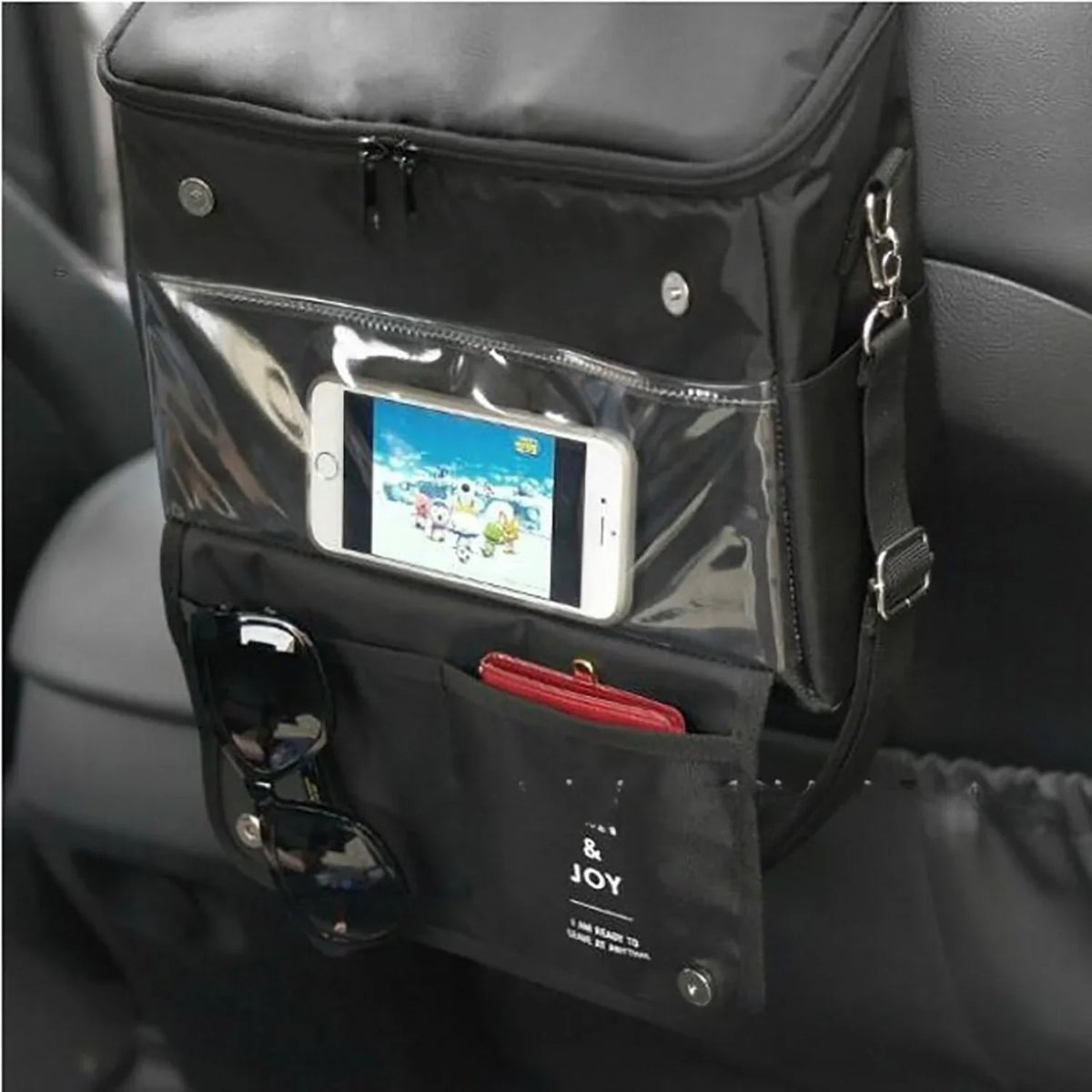 OLOEY Insulated Car Seat Back Organizer, Driver Or Passenger Accessories Organizer, Personal Travel Cooler Storage Bag