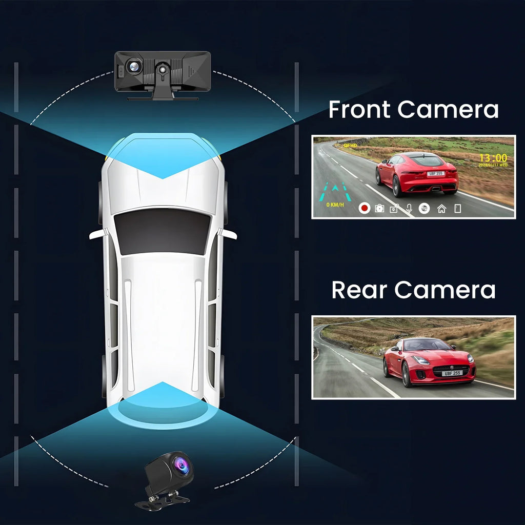 NEXPOW Carplay Touchscreen with 4K Dash Cam, Portable  Carplay & Android Auto Car Stereo, Car Audio Receivers with 1080p Backup Camera, GPS Navigation, Bluetooth (6.9inches)