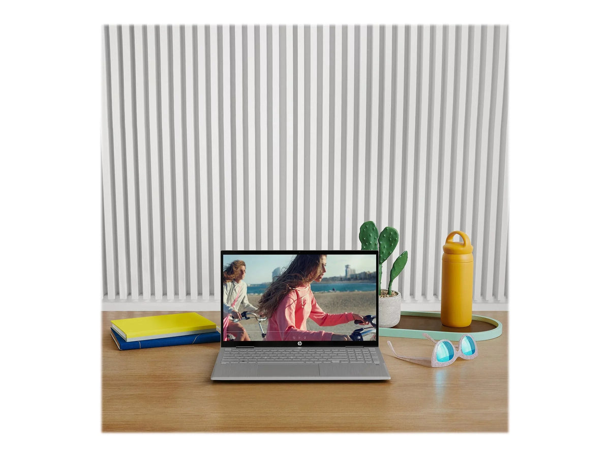 Pavilion x360 Laptop 15-er0051nr - Flip design -  Core i5 1135G7 / 2.4 GHz - Win 10 Home 64-bit - Iris Xe Graphics - 8 GB RAM - 512 GB SSD NVMe - 15.6" IPS touchscreen 1920 x 1080 (Full HD) - Wi-Fi 6 - natural silver - kbd: US