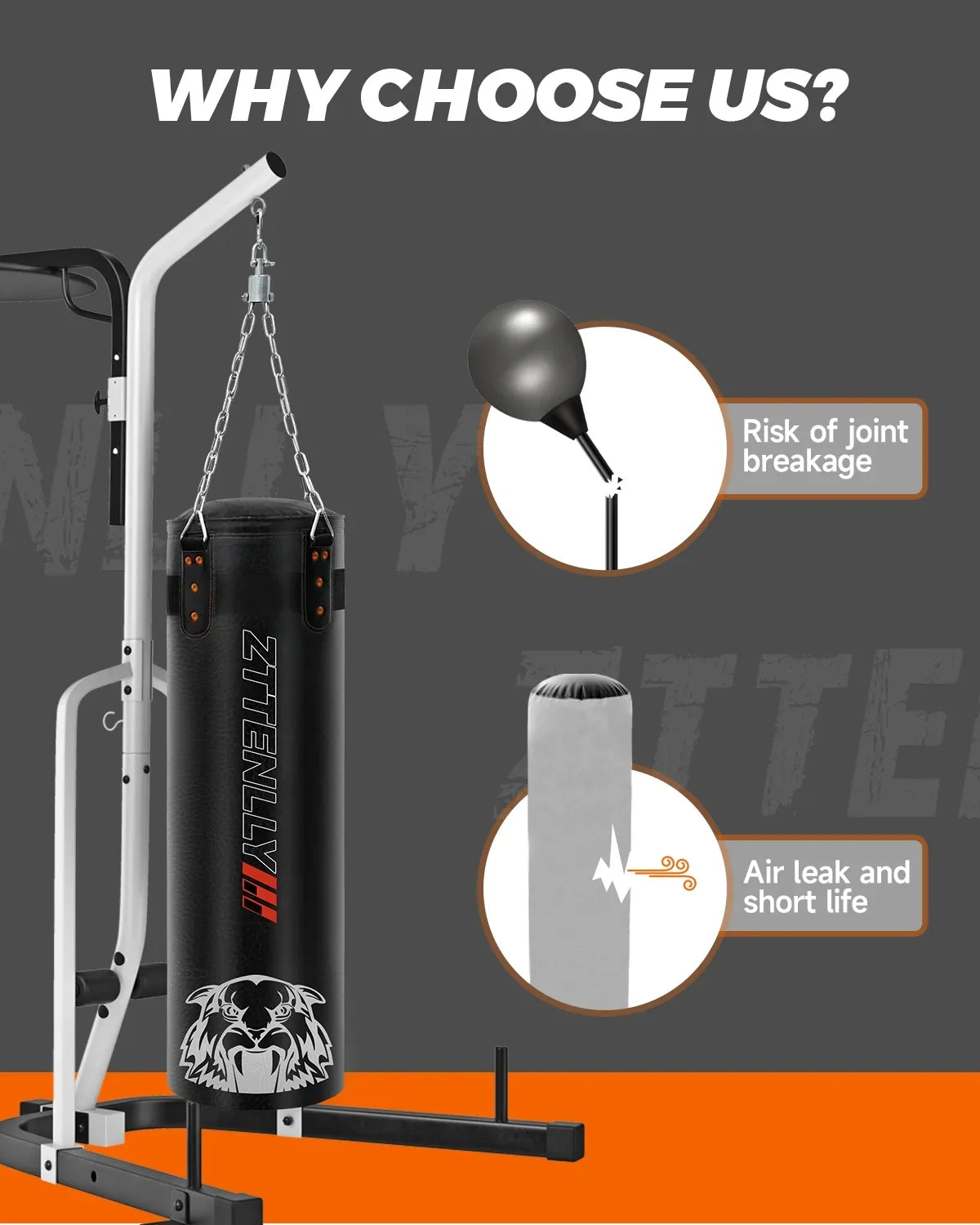 ZTTENLLY Hanging Punching Bag - Pre-Filled, PU Leather, Excellent Rebound - Heavy Boxing Bag for Adults Kids top-notch for Boxing, MMA, Kickboxing…