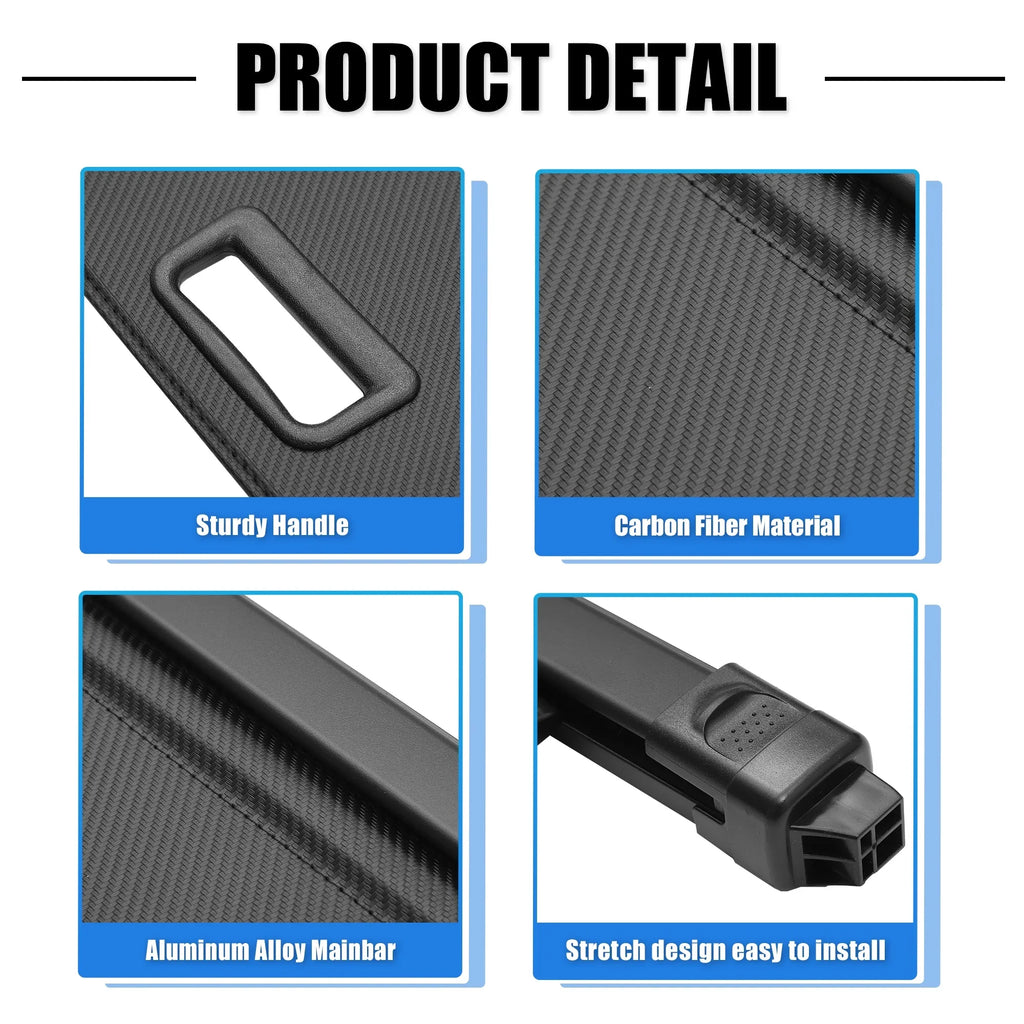 Unique Bargains Retractable Cargo protector Rear Trunk shield Shield Shade Fit for Nissan Rogue 2021-2024 Not for Rogue Sport