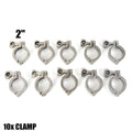 10PCS Stainless Steel Quick-loading Clamp for Machine Tools，Ships, Sewage Treatment aqua Oil Gas for Soft or Hard Pipe Links