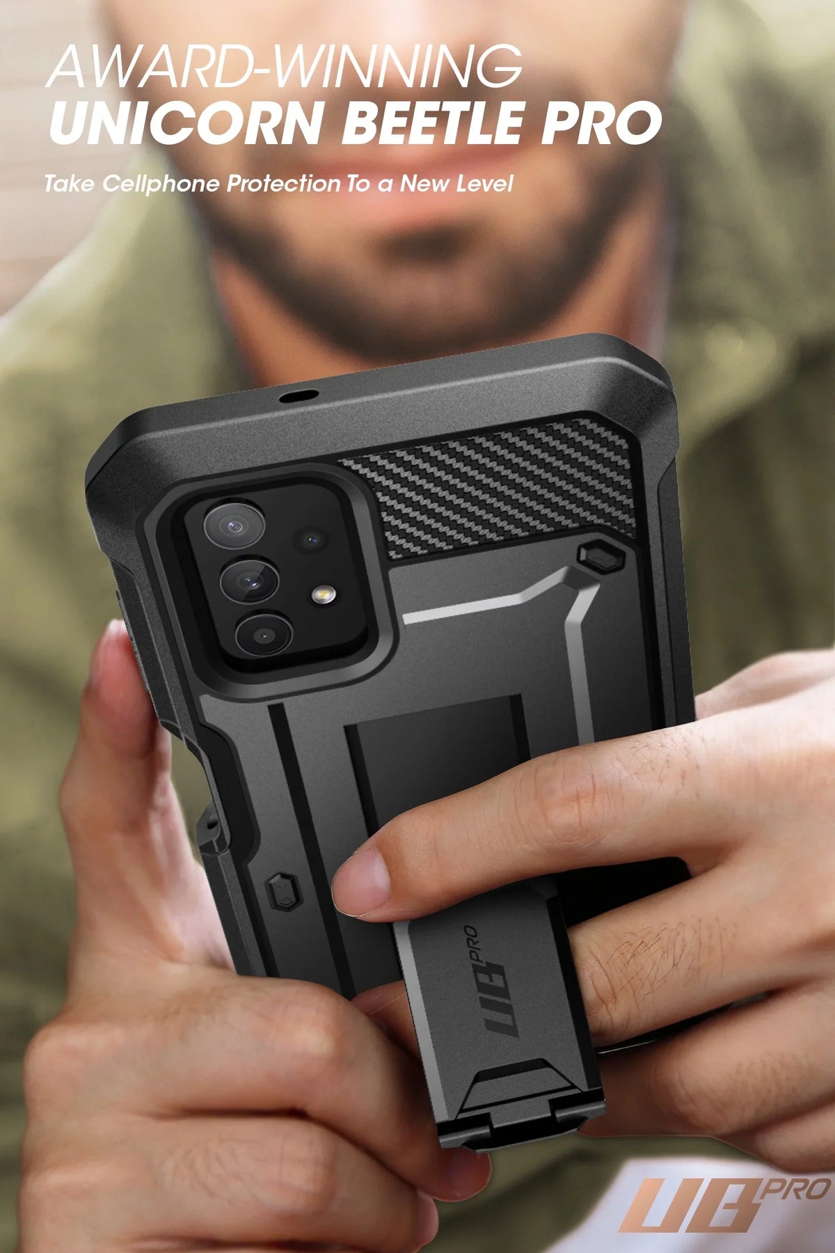 SUPCASE Unicorn Beetle Pro Series Case Designed for  Galaxy A32 5G [Not Fit 4G Version], Full-Body Rugged Holster & Kickstand Case with Built-in Screen Protector (Black)