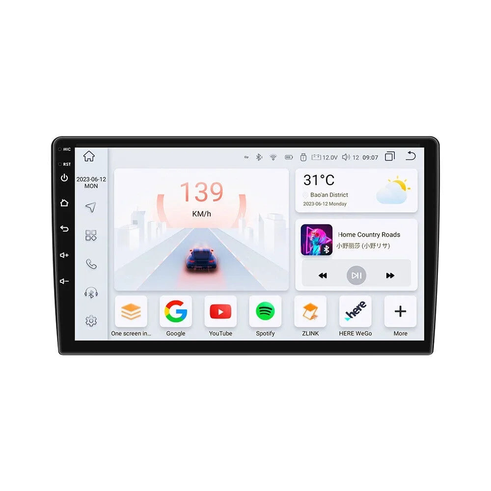 10'' 2Din Android QLED Car Stereo Nav GPS Radio DSP CarPlay elements 8Core 4+32GB