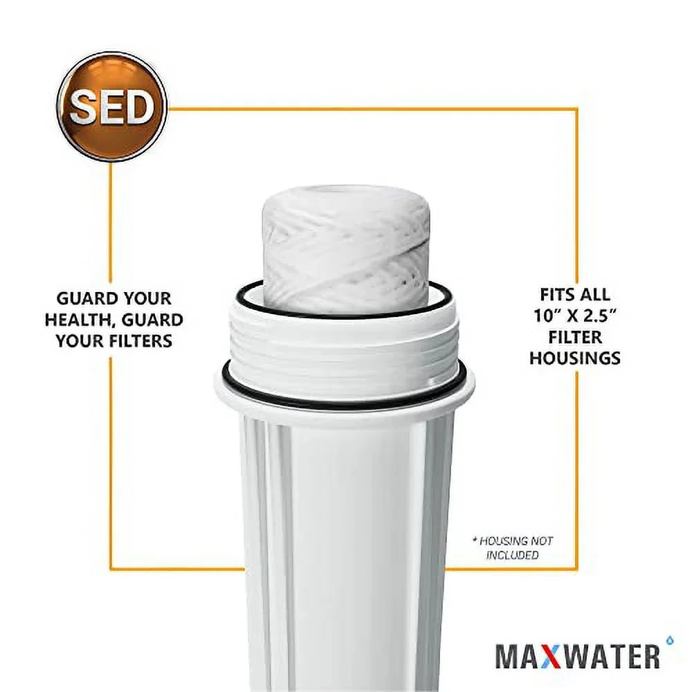 Standard 10"X2.5" String Sediment aqua Filter (5 Micron), Hard Well, Whole House, WVO Biodiesel, matching With Standard RO Reverse Osmosis Systems, WH Systems