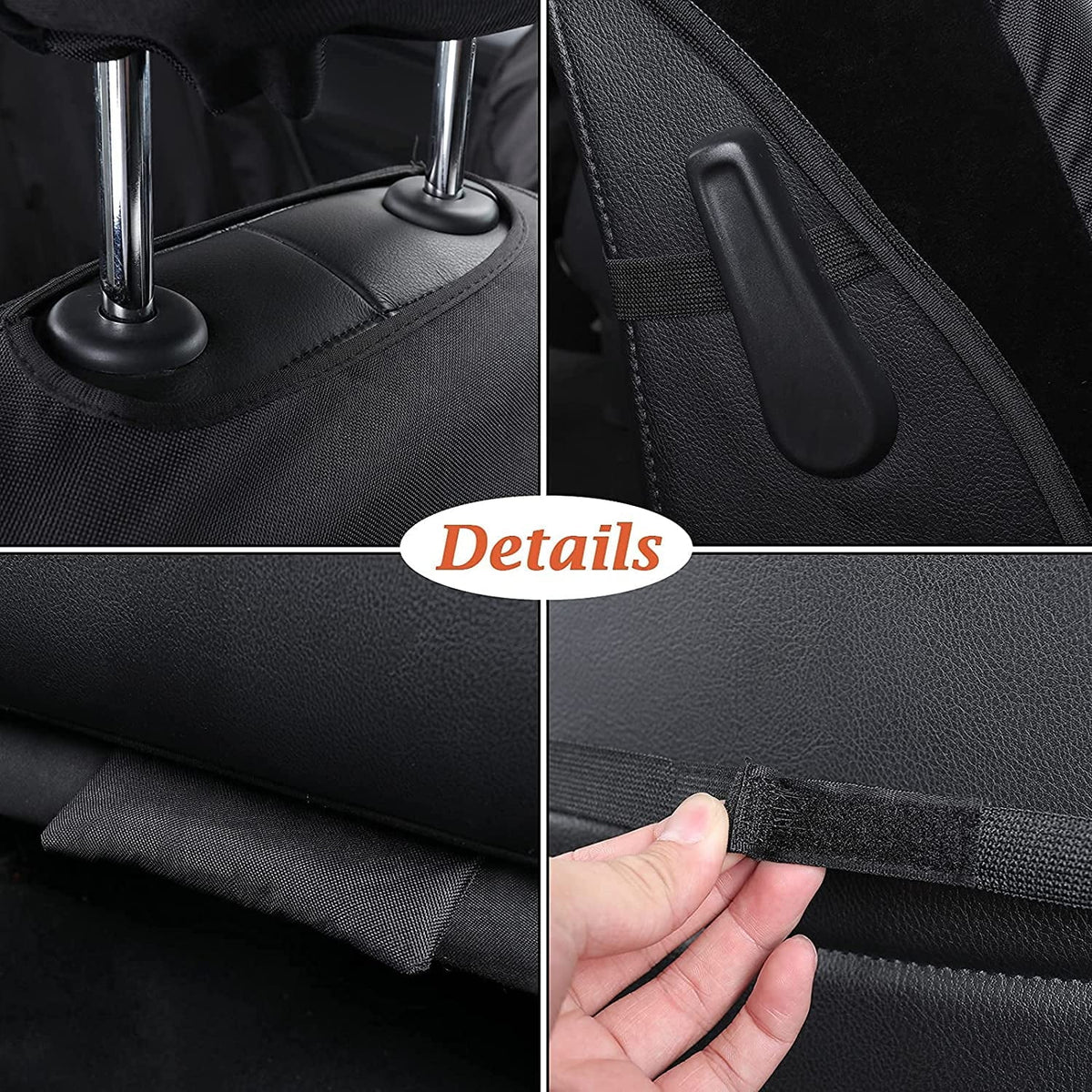 Coverado Front Seat Covers 2PCS for Cars, Waterproof Oxford Seat Protectors, Universal Auto Seat Covers Fit for Most Sedans, SUVs, Trucks and Vans, Black