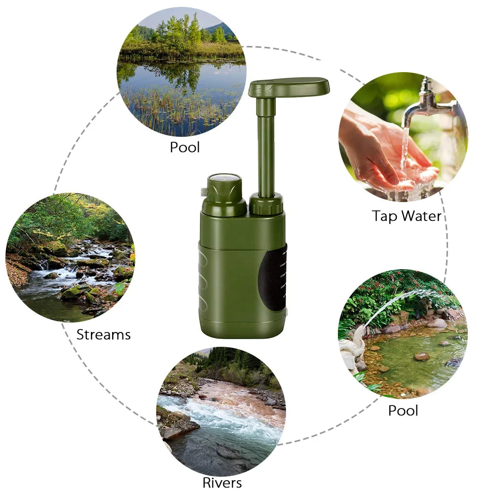 Lixada Family Camping moisture Filter Straw System for Emergency Preparedness Hiking
