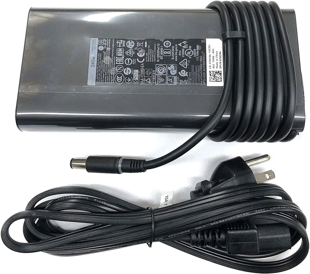 240W 19.5V 12.3A AC Adapter with Power Cord for  Alienware M17 7.4 * 5.0mm Charger
