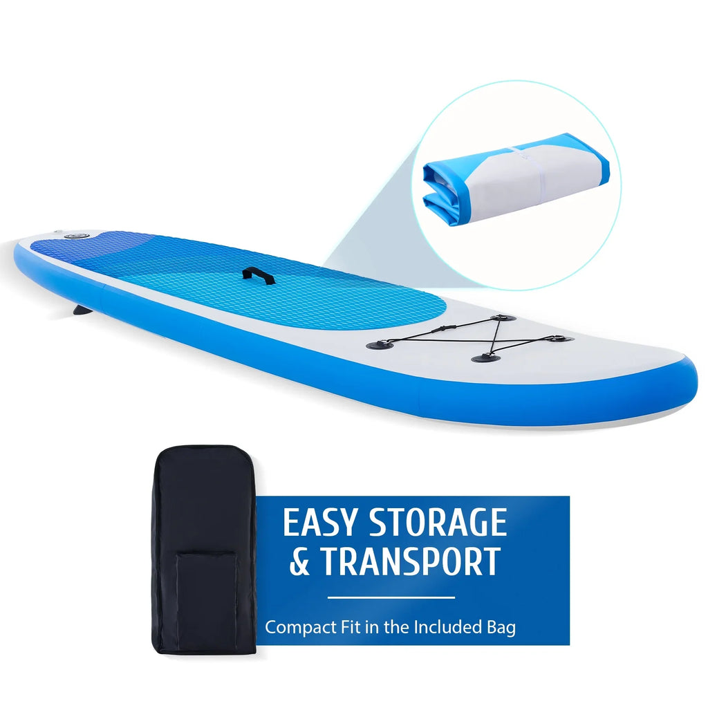 Preenex 10'6" Hybrid Paddle Board for Adults Inflatable SUP Board w Accessory Set, Blue