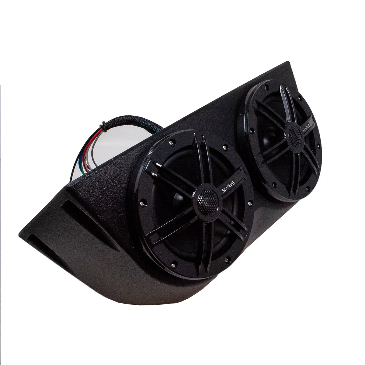BLUAVE XQAP-B XQAP 4x Speaker Quad Pod - Black, Loaded With 6.5" RGB LED Marine Coaxial