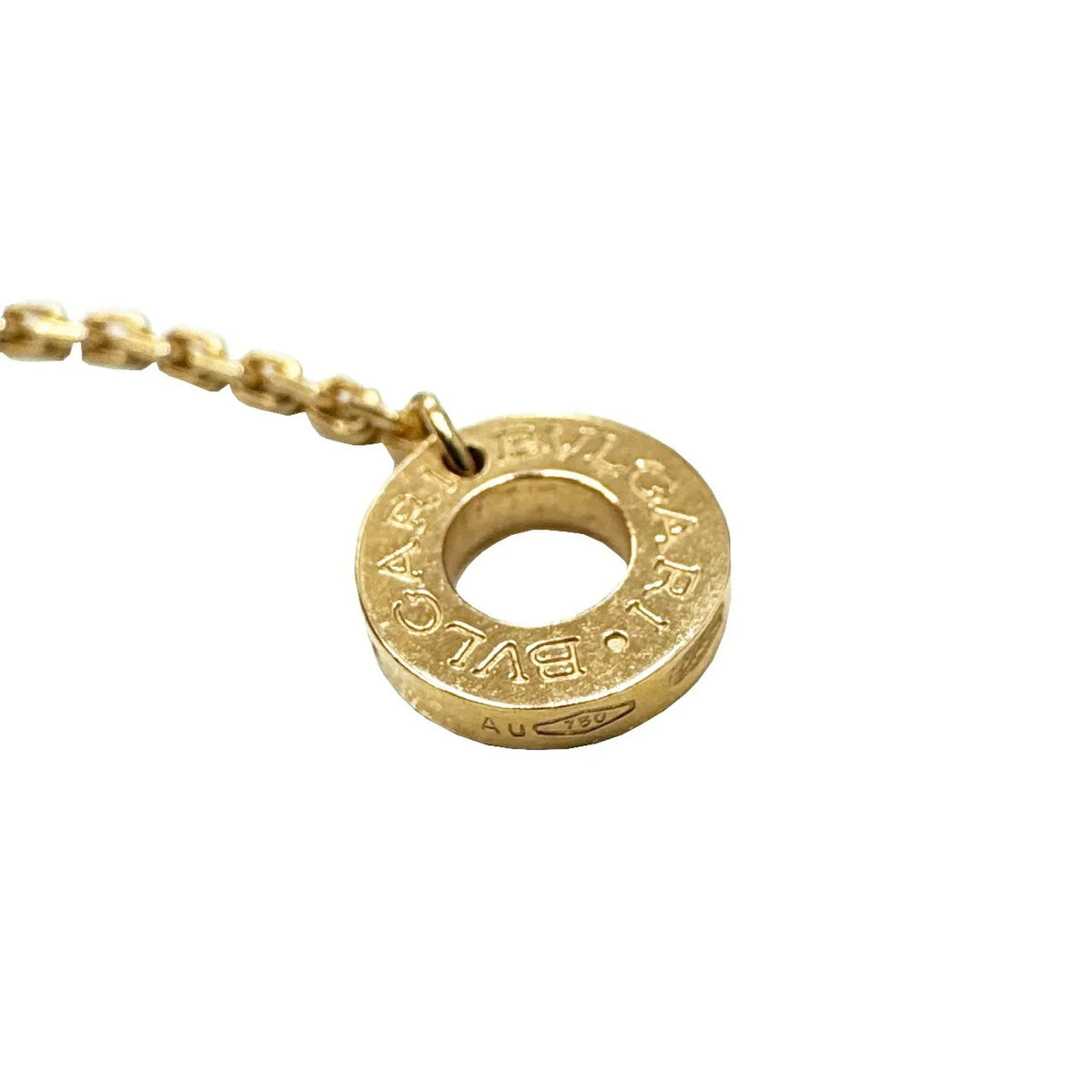 Pre-Owned BVLGARI Bvlgari Diva Dream Necklace Malachite Diamond K18PG D0.28ct Pink Gold 7.3g Ladies Pendant (Good)