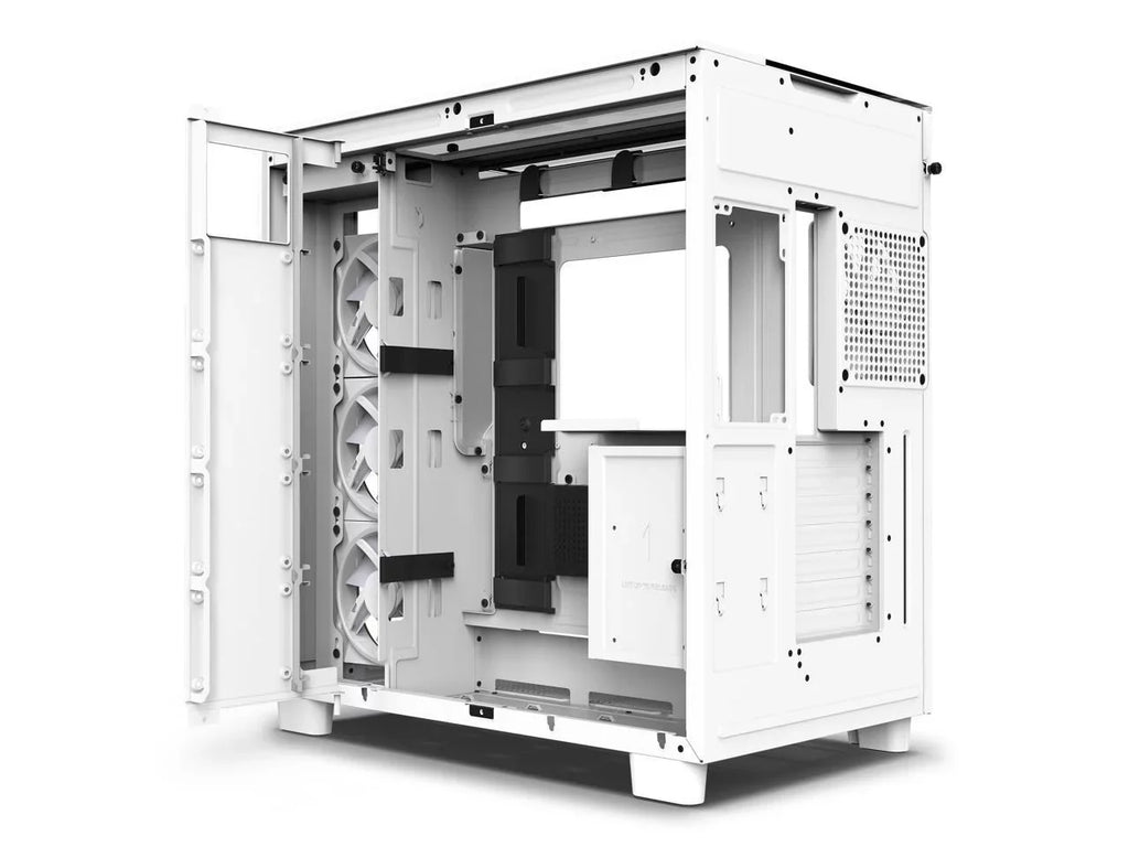 NZXT H9 Elite - All White - CM-H91EW-01 - Premium Dual-Chamber - Mid-Tower - RGB Fans - Case