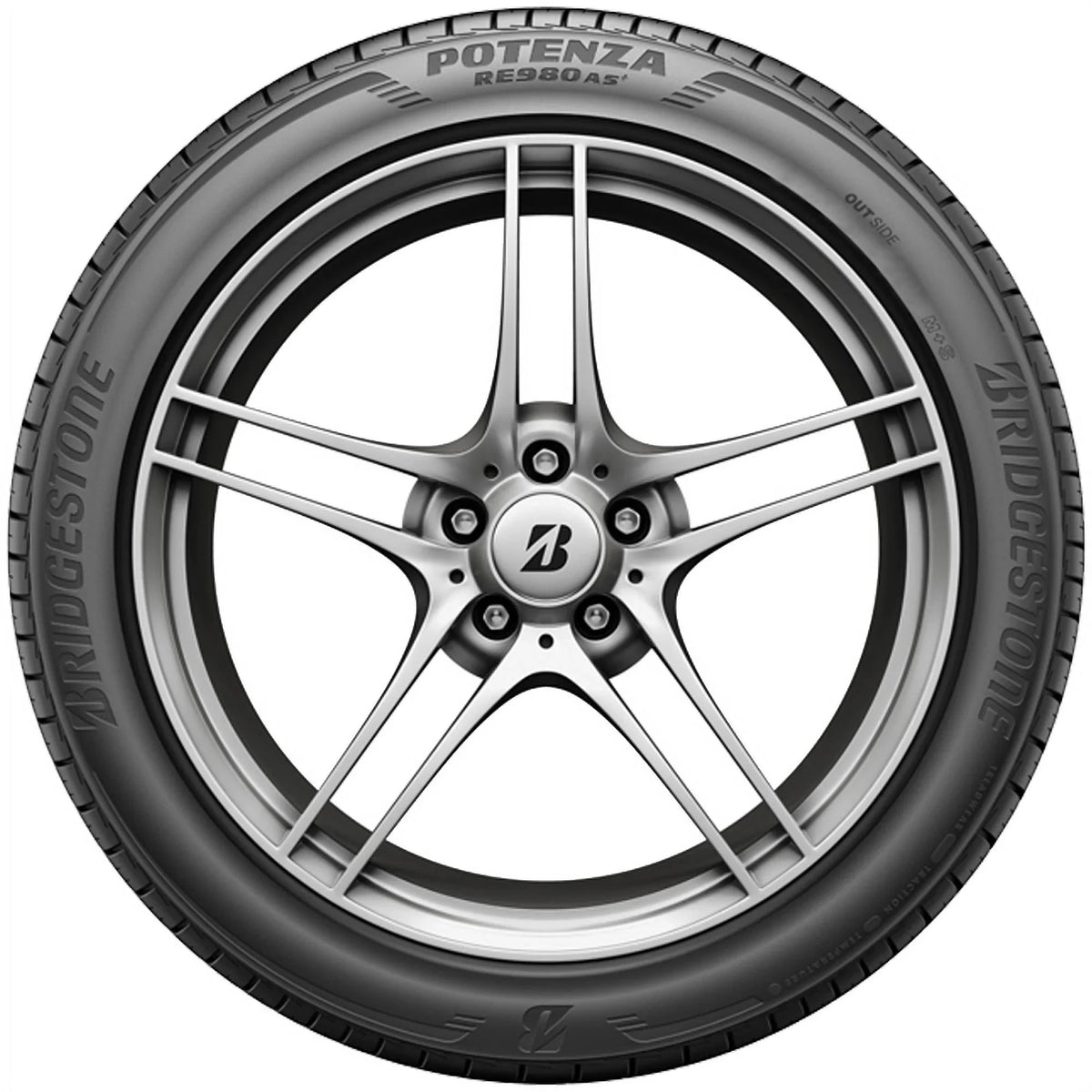 Bridgestone Potenza RE980AS+ 305/30R20 103W XL Tire Fits: 2020-22  Mustang Shelby GT500