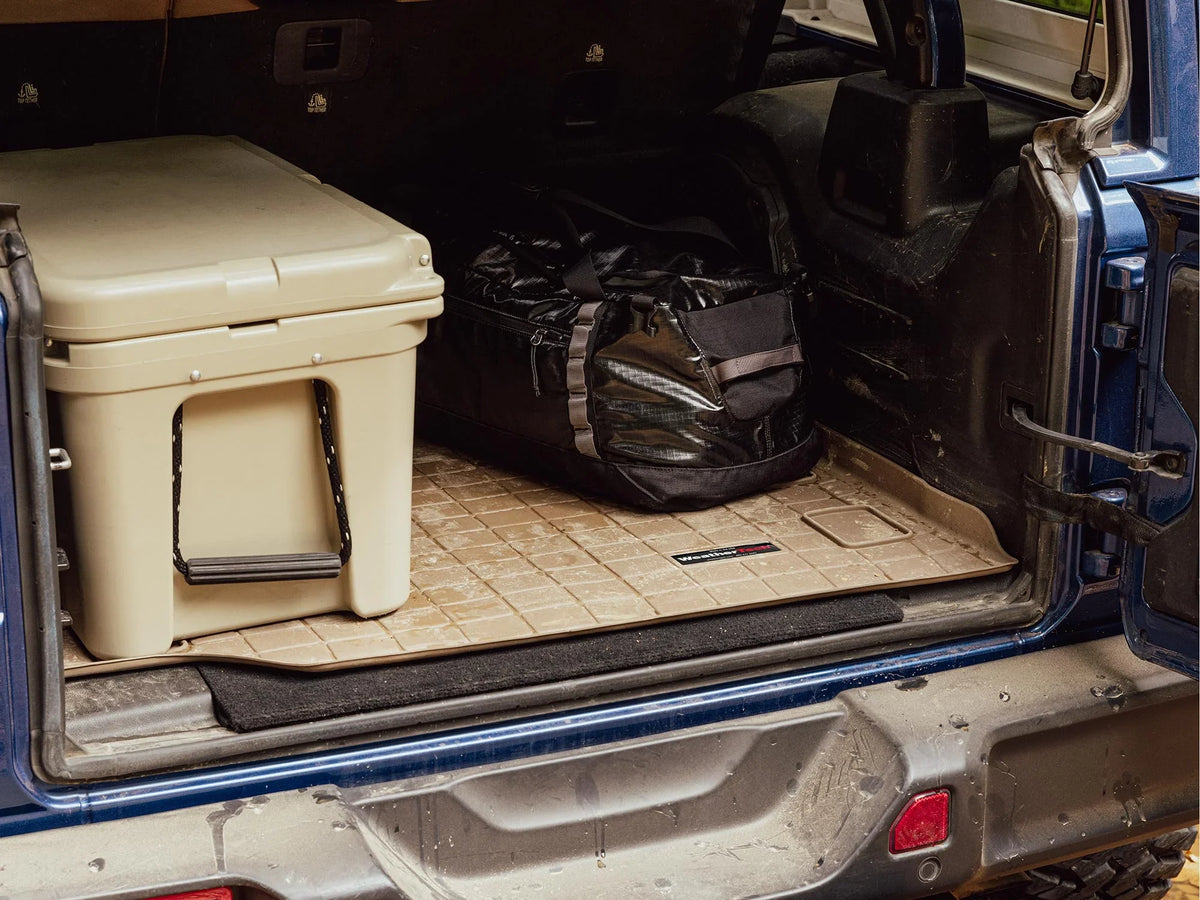 WeatherTech Cargo Trunk Liner with Bumper Protector appropriate with 2015-2019 Subaru Outback - Behind 2nd Row Seating With Bumper Protector, Black