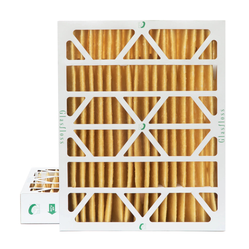 Actual Size: 15-1/2 x 19-1/2 x 3-3/4. 2 Pack of 16x20x4 MERV 11 Pleated 4" Inch Air Filters by Glasfloss