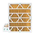 Actual Size: 15-1/2 x 19-1/2 x 3-3/4. 2 Pack of 16x20x4 MERV 11 Pleated 4" Inch Air Filters by Glasfloss
