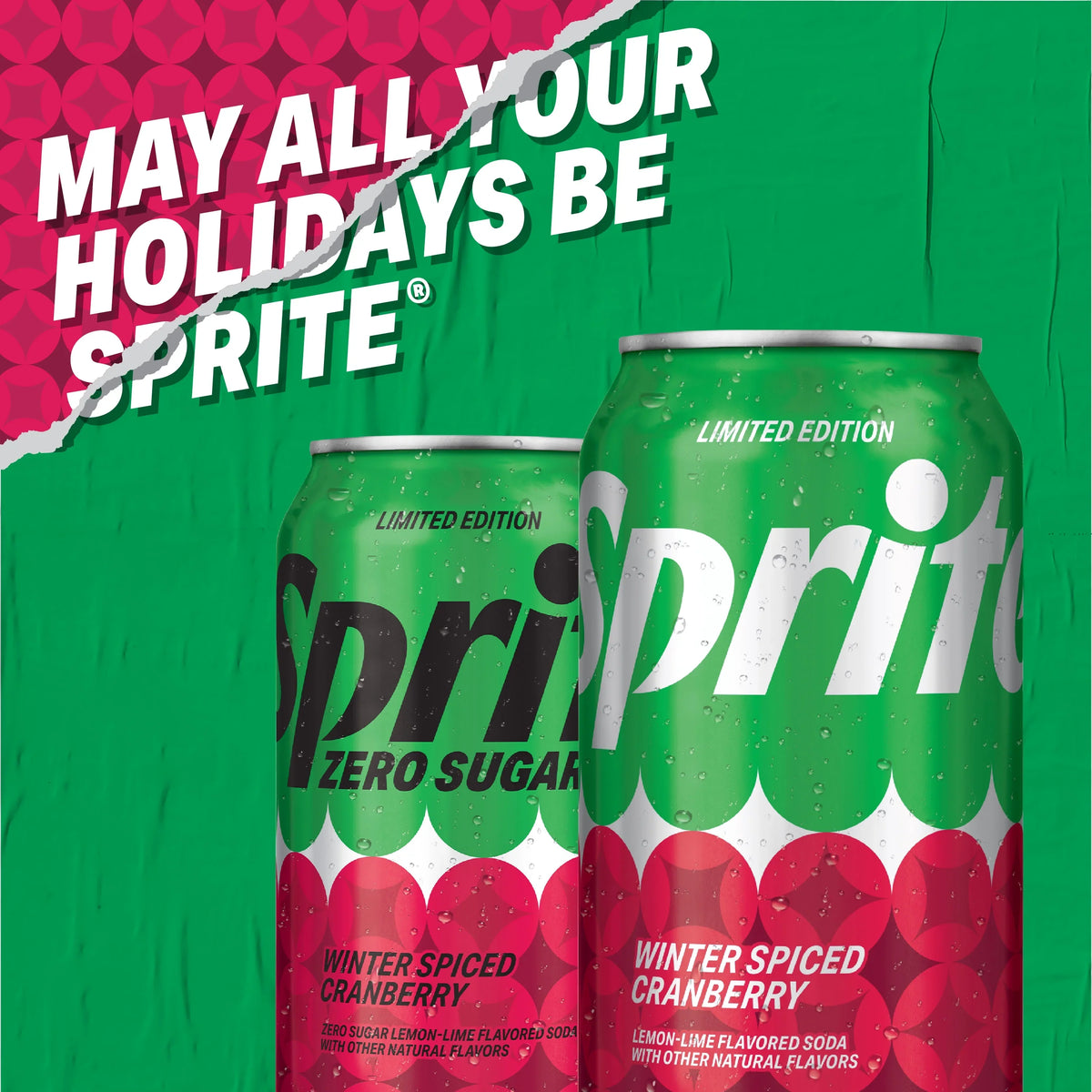 Sprite Winter Spiced Cranberry Soda Pop, 12 fl oz, 12 Pack Cans