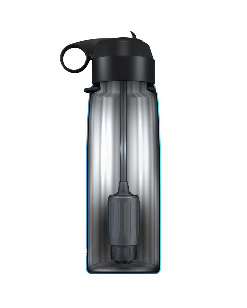Seychelle Stainless Steel aqua Filter Bottle - Alkaline aqua Filter - Insulated Double Walled aqua Bottle - Vacuum Sealed - 26oz (Metallic Blue)