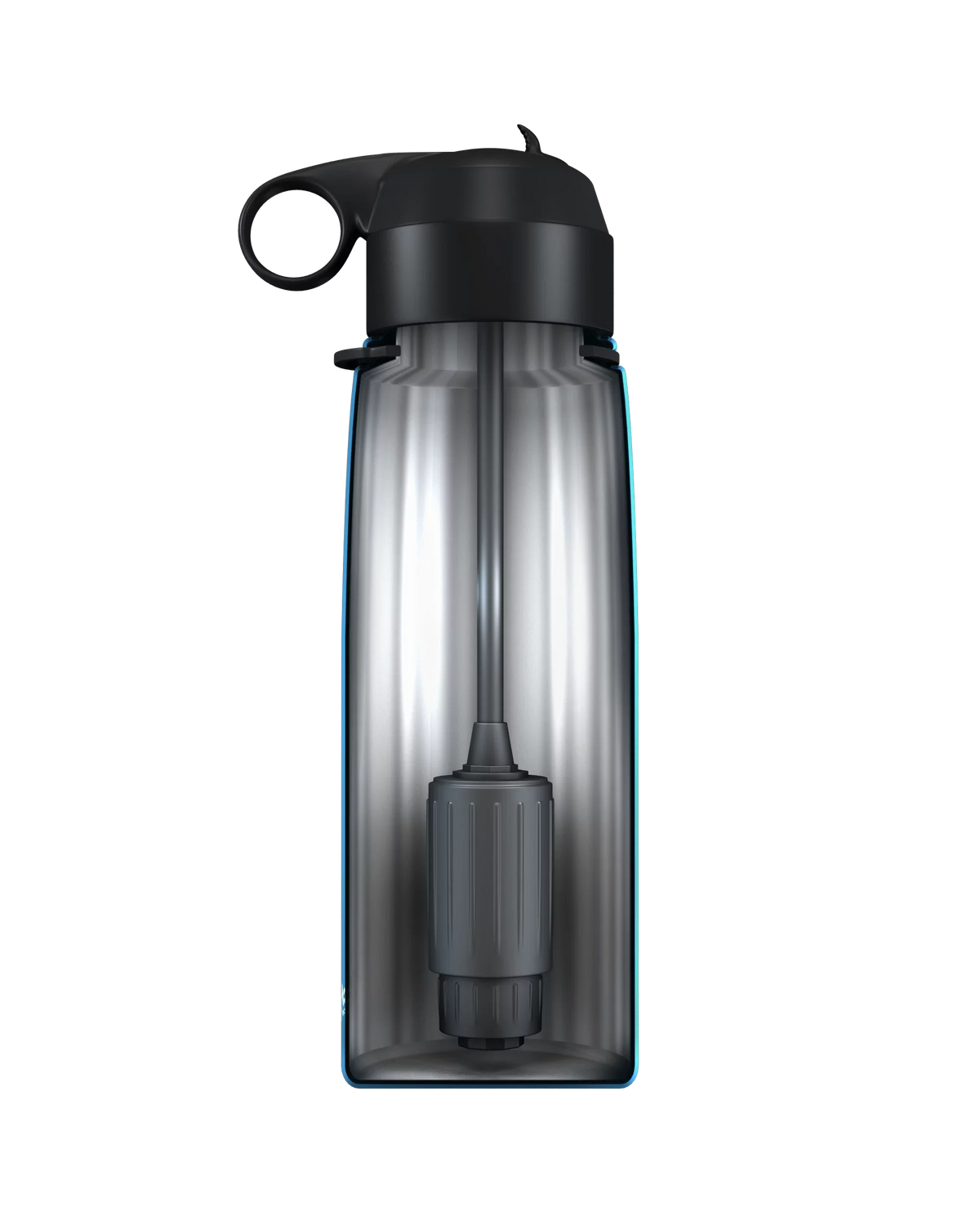Seychelle Stainless Steel aqua Filter Bottle - Alkaline aqua Filter - Insulated Double Walled aqua Bottle - Vacuum Sealed - 26oz (Metallic Blue)
